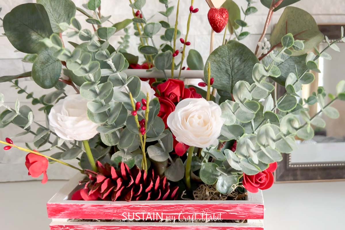 Valentine’s Day Centerpiece with Thrifted Supplies