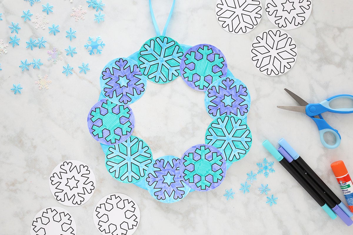 Paper Snowflake Wreath