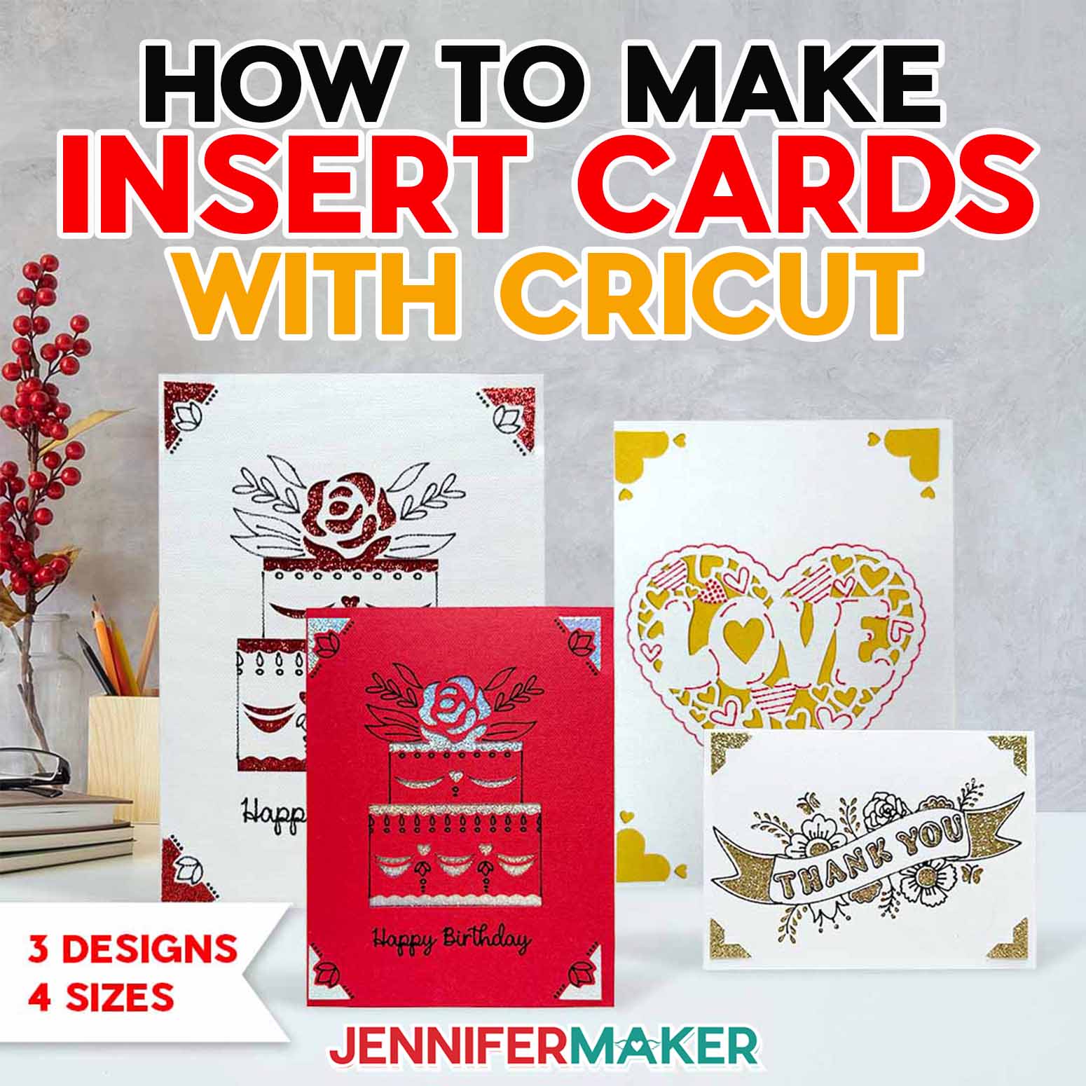 How to Make Insert Cards with Cricut, the Easy Way!