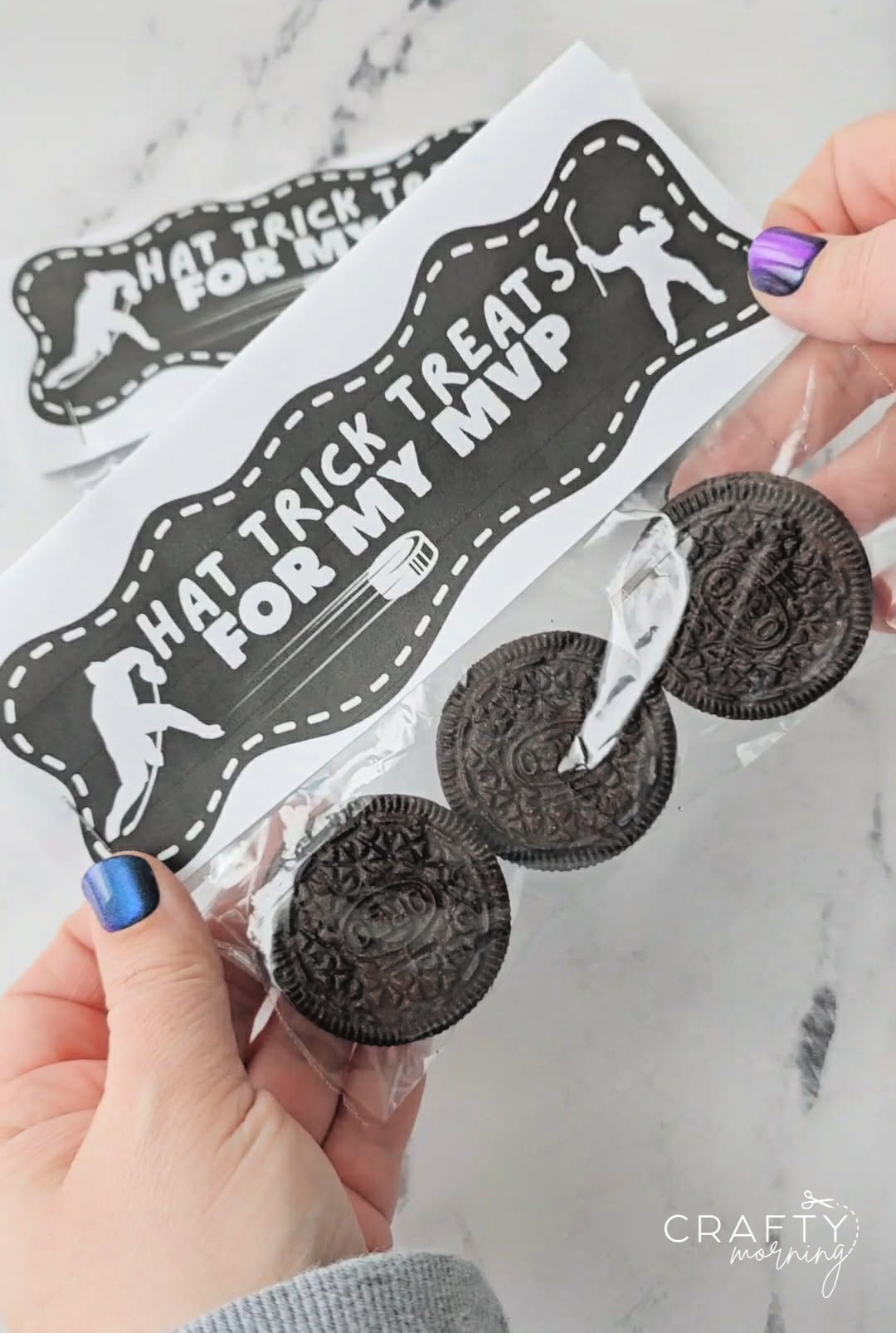 Hockey Hat Trick Oreo Printable